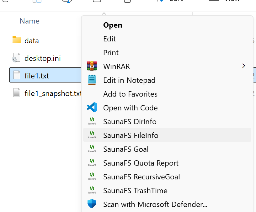 Right Click File Info